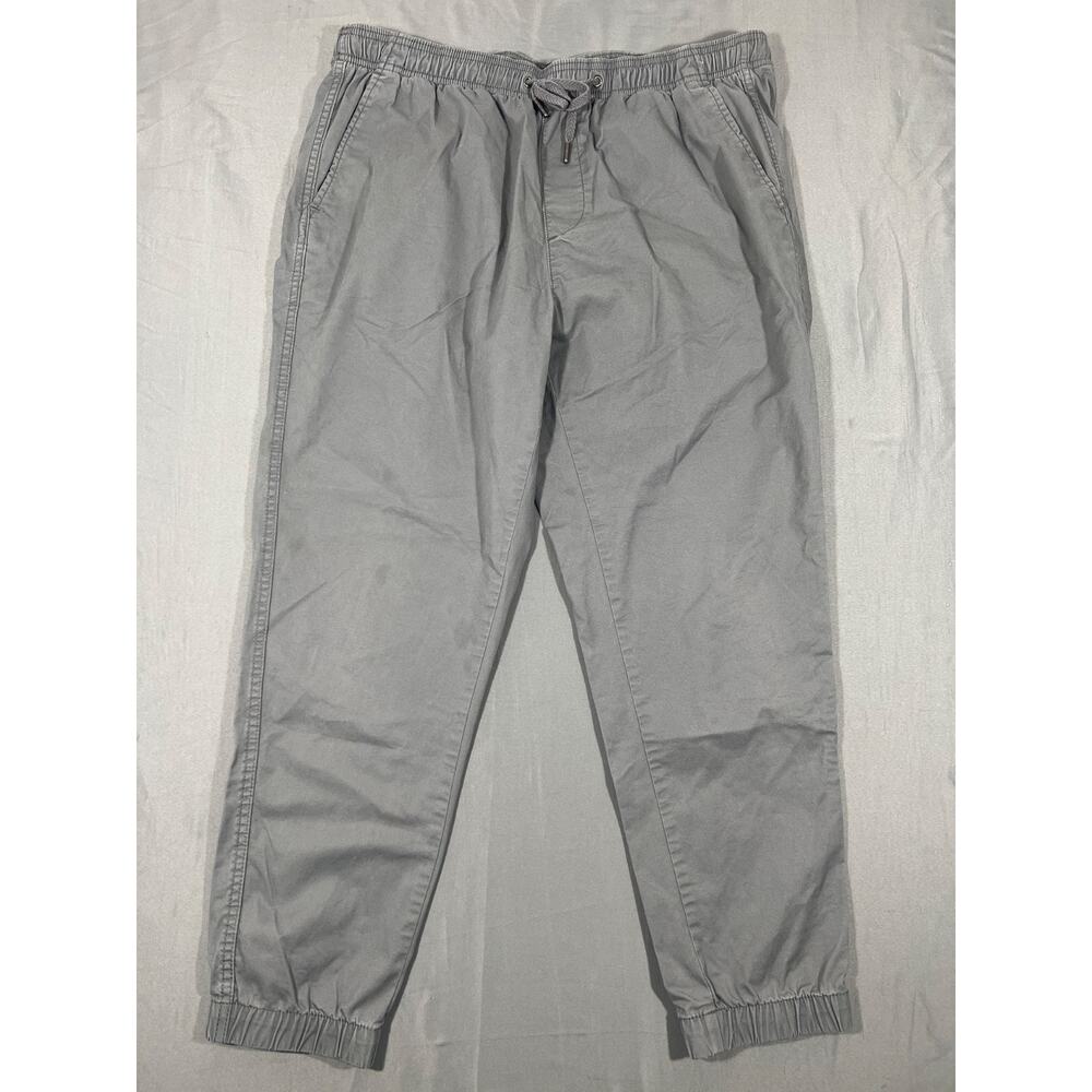 Gap Mens Jogger Pants Gray Elastic Waist Drawstring Casual Lounge Size L